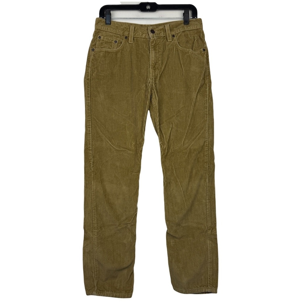 Levis CORDUROY Pants Mens 28x30 100% Cotton Tan Straight Leg 5 Pocket Casual